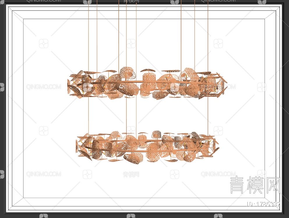 金属吊灯SU模型下载【ID:1785332】