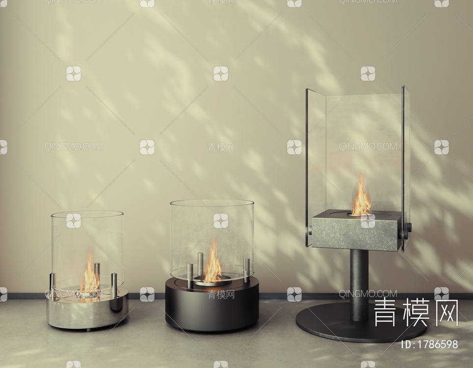 壁炉组合3D模型下载【ID:1786598】
