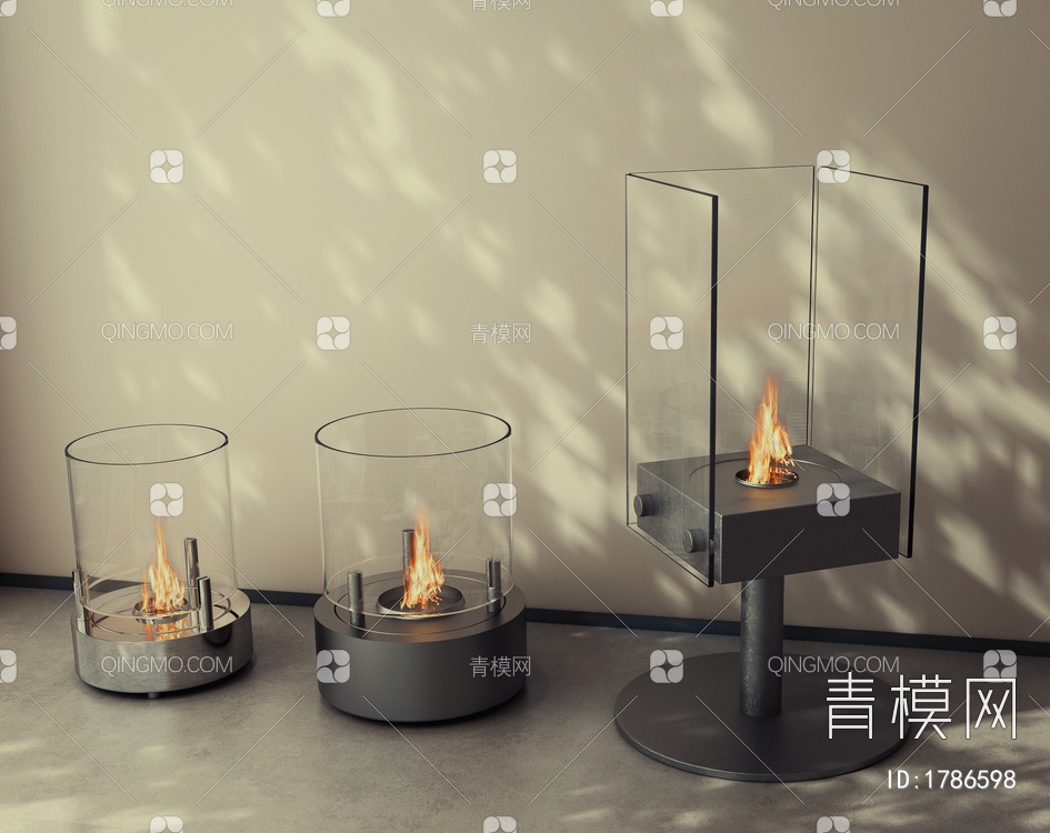 壁炉组合3D模型下载【ID:1786598】