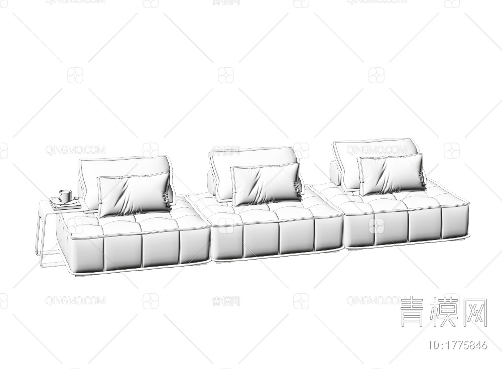 多人沙发3D模型下载【ID:1775846】