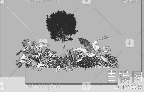 盆栽 植物堆3D模型下载【ID:1775039】