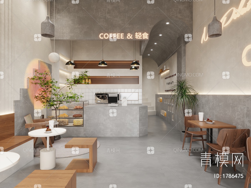 咖啡厅3D模型下载【ID:1786475】