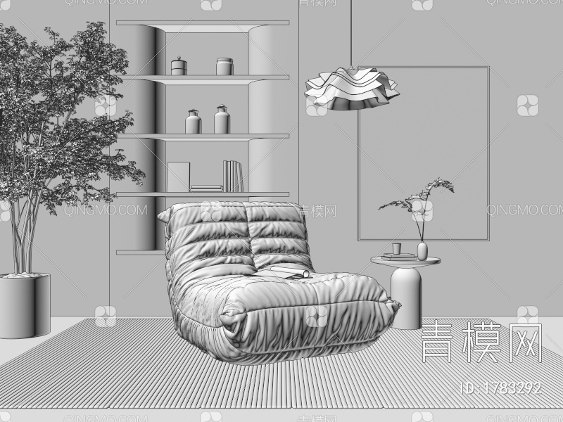懒人沙发3D模型下载【ID:1783292】