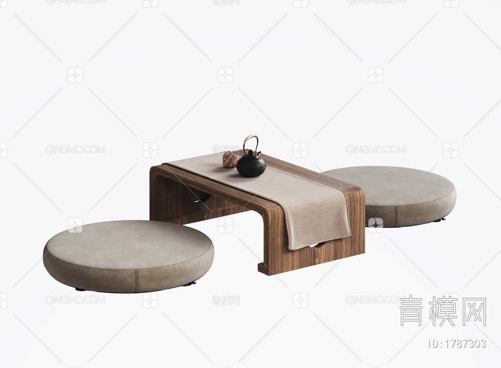 茶桌椅3D模型下载【ID:1787303】
