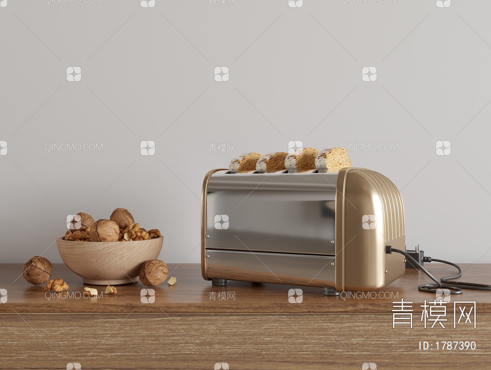 烤面包机3D模型下载【ID:1787390】