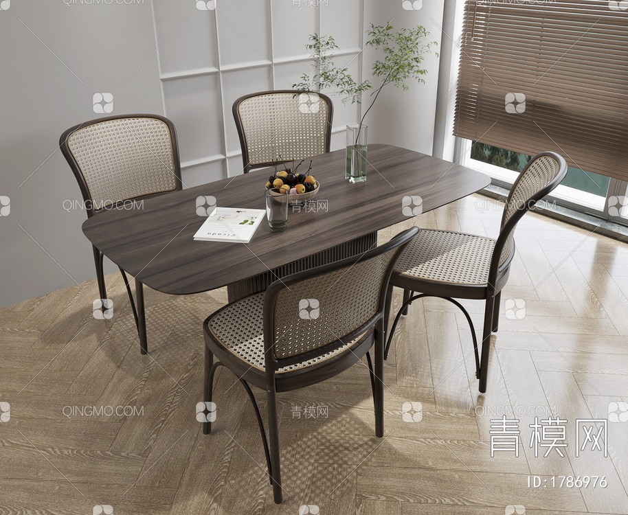 餐桌椅组合3D模型下载【ID:1786976】