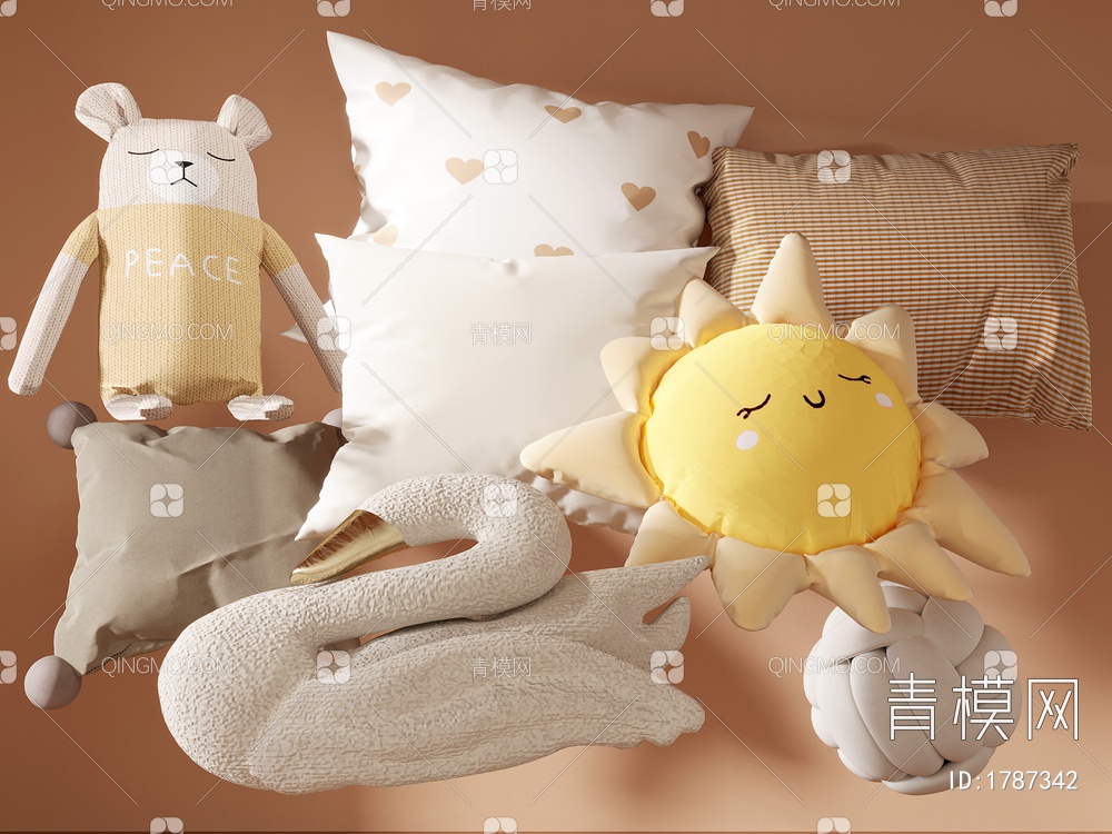 儿童抱枕3D模型下载【ID:1787342】