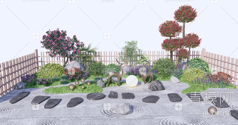 庭院花园SU模型下载【ID:1787138】