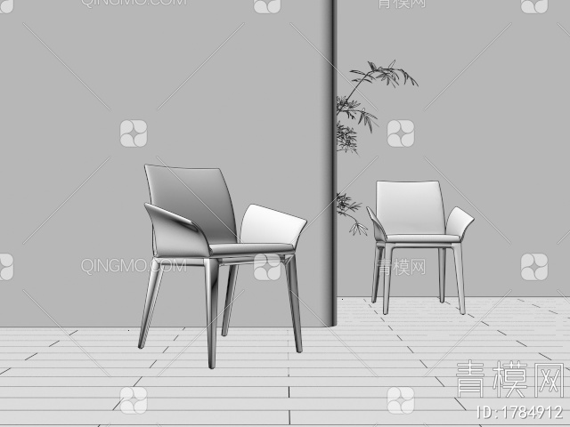 餐椅 单椅3D模型下载【ID:1784912】