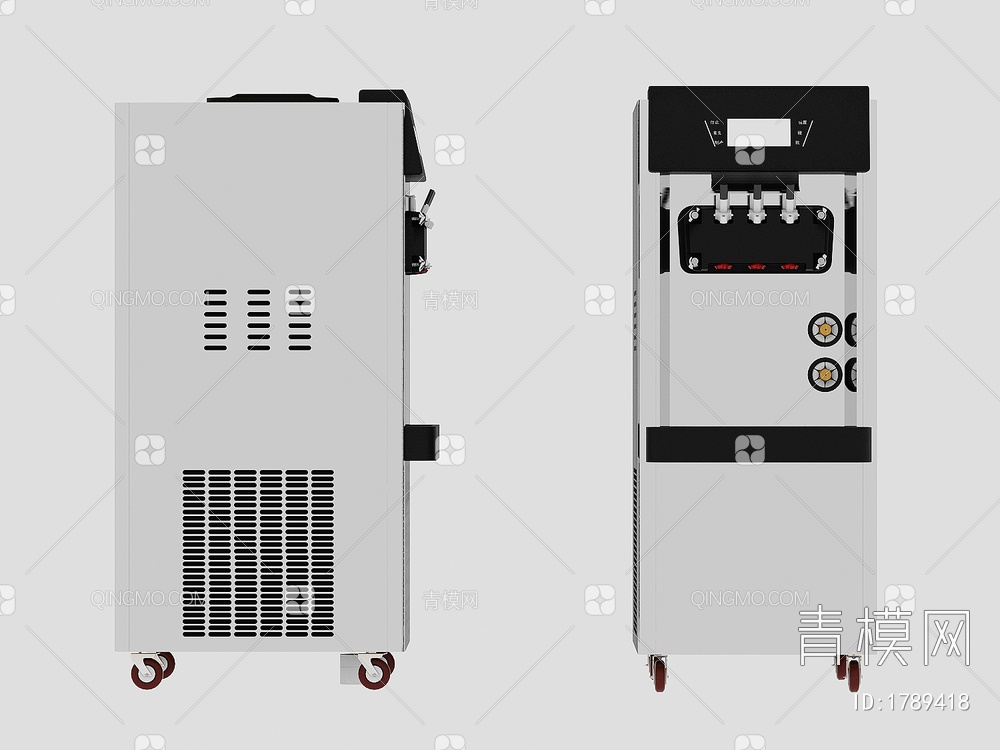 制冰机，冷冻机，饮料机，咖啡店奶茶店设备3D模型下载【ID:1789418】