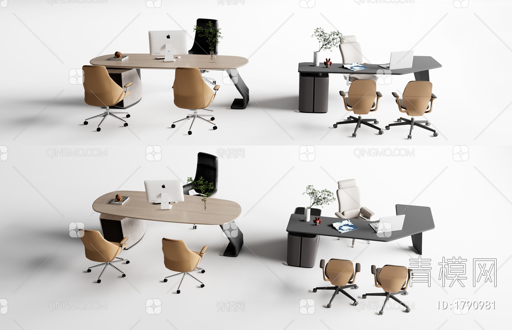 经理办公桌椅3D模型下载【ID:1790981】