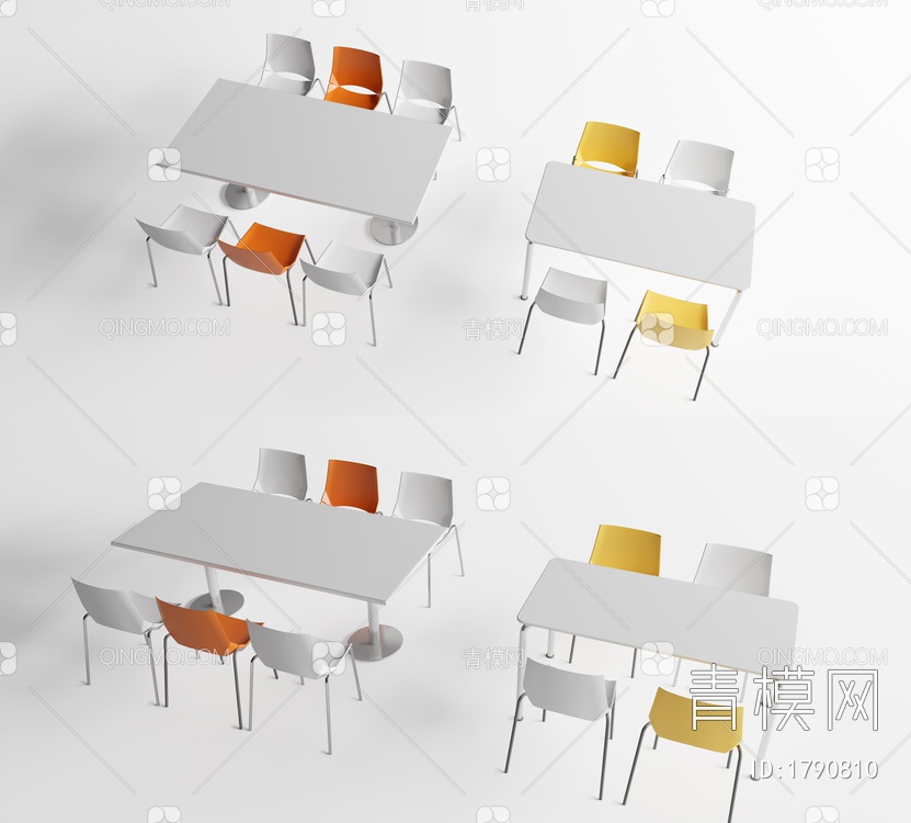 餐桌椅 休闲桌椅3D模型下载【ID:1790810】