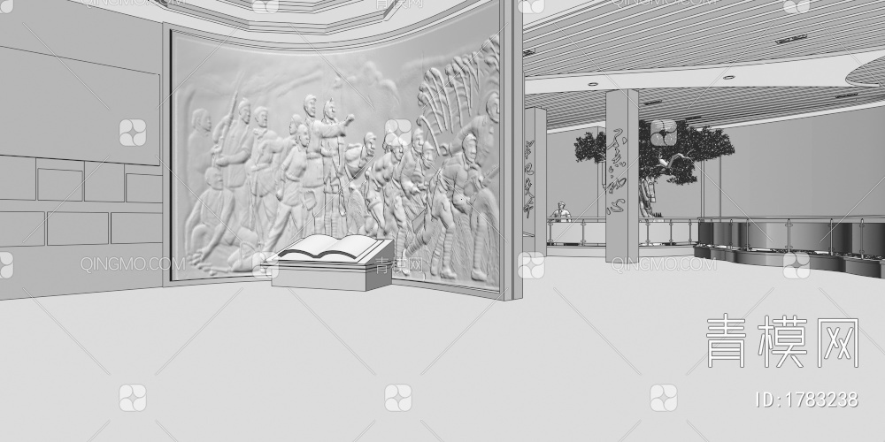 革命纪念馆3D模型下载【ID:1783238】
