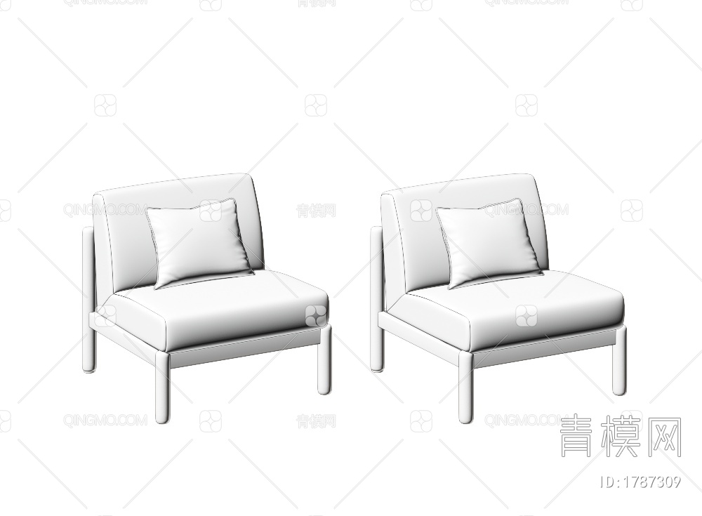 单椅3D模型下载【ID:1787309】
