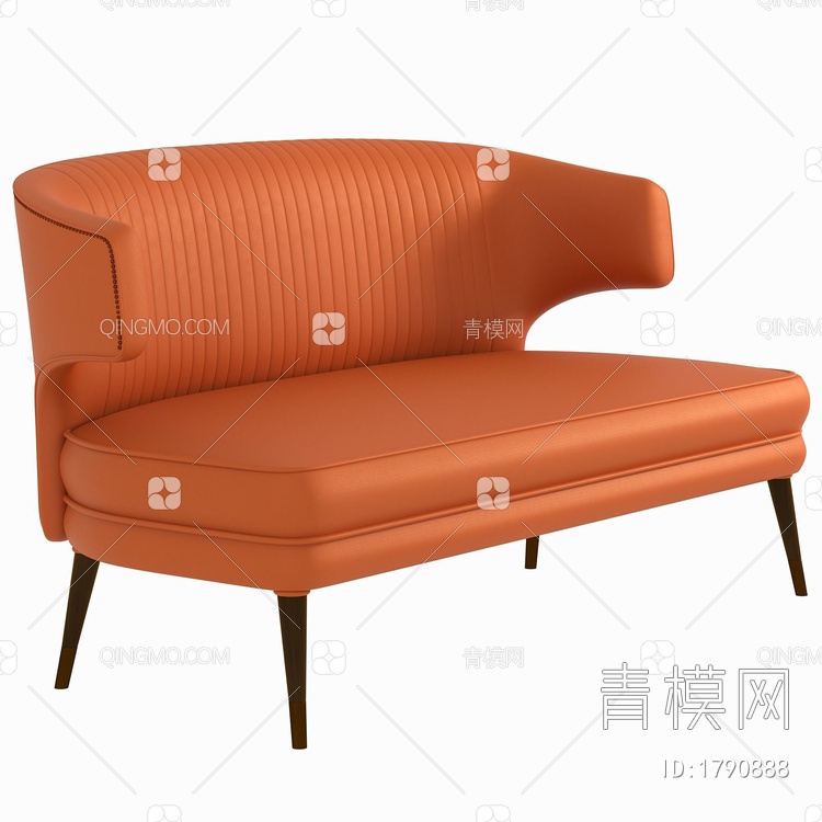 isbs橙色沙发 单椅3D模型下载【ID:1790888】