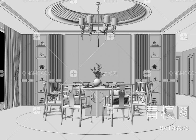 餐厅3D模型下载【ID:1786373】