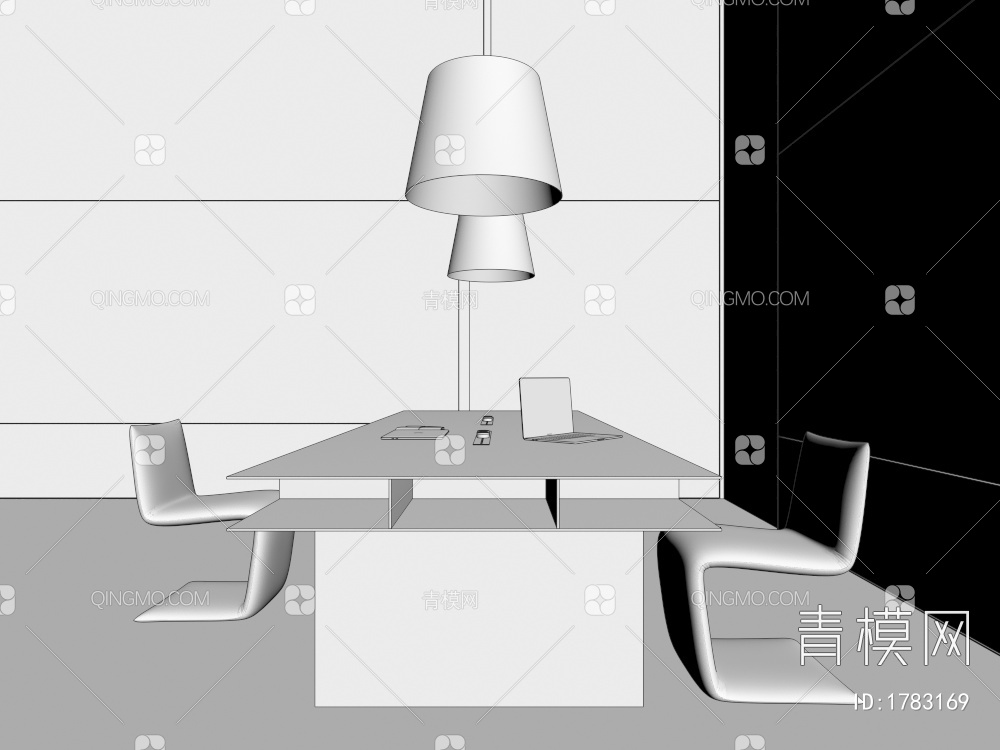 办公桌椅3D模型下载【ID:1783169】