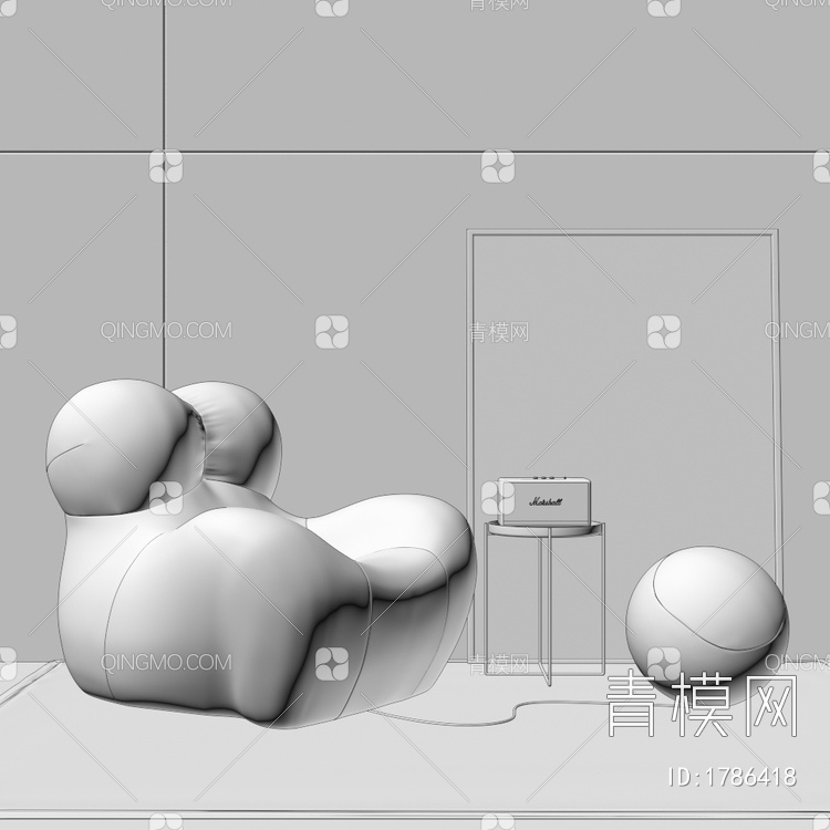懒人沙发3D模型下载【ID:1786418】