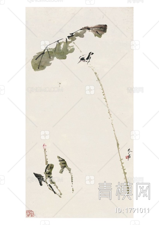 新中式装饰画贴图下载【ID:1791011】