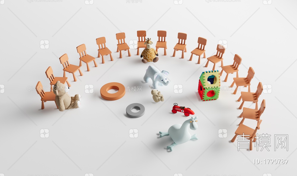 儿童座椅 玩具3D模型下载【ID:1790789】