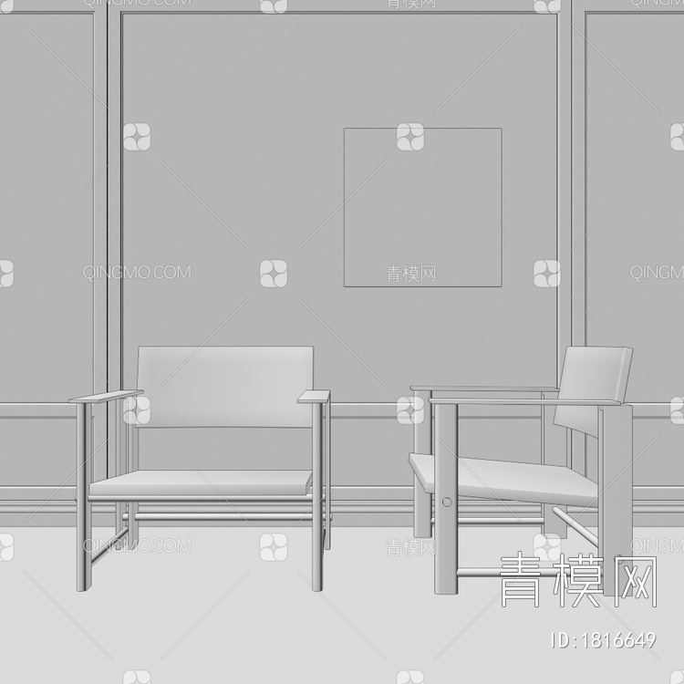 单椅，休闲椅3D模型下载【ID:1816649】
