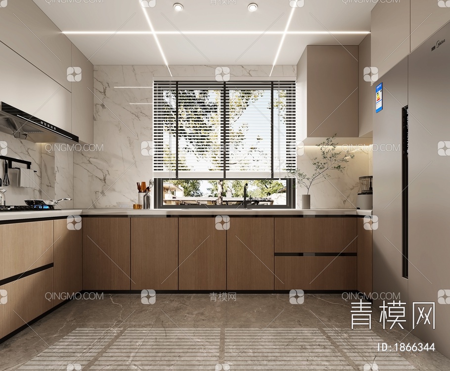 厨房，橱柜3D模型下载【ID:1866344】