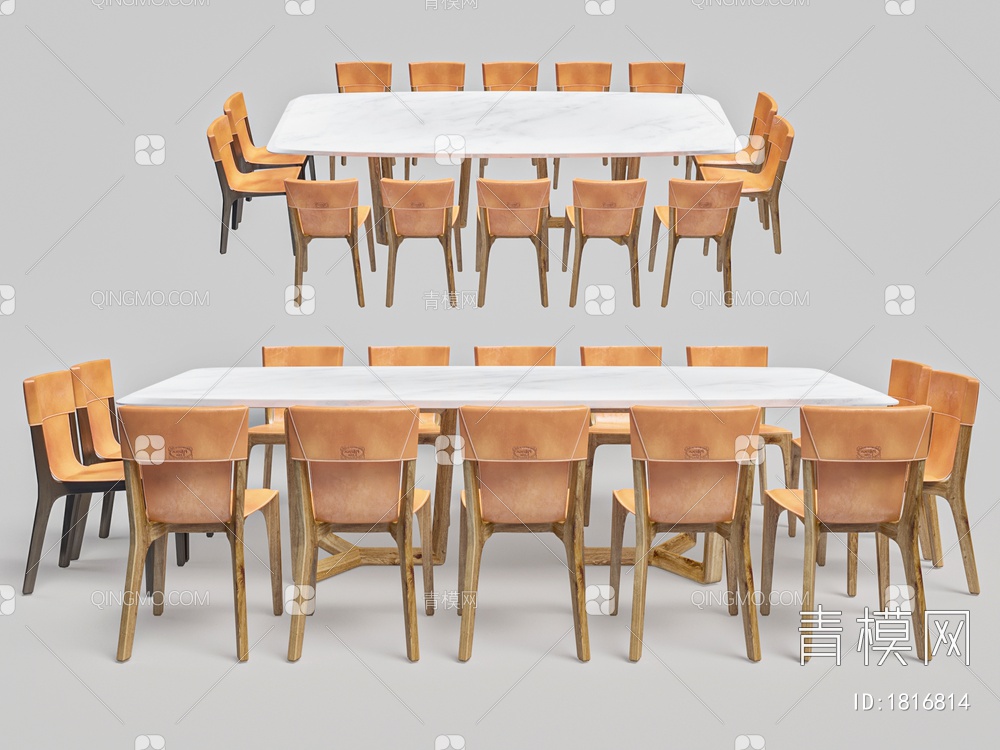 餐桌椅组合3D模型下载【ID:1816814】