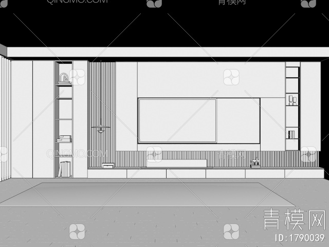 电视背景墙3D模型下载【ID:1790039】