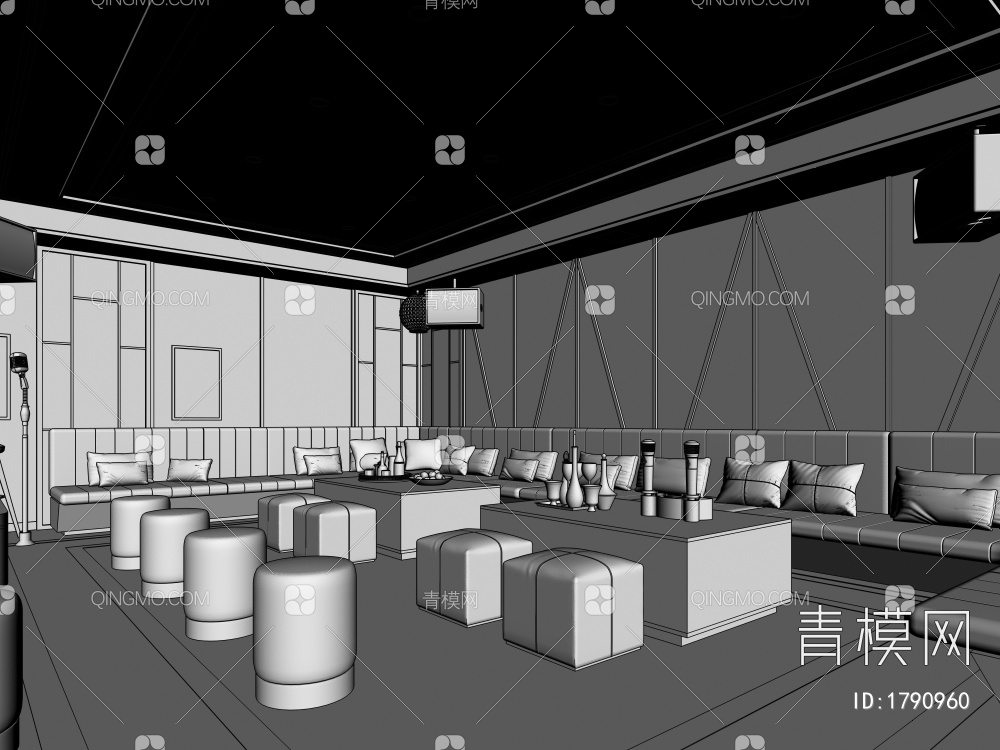 KTV酒吧包厢3D模型下载【ID:1790960】