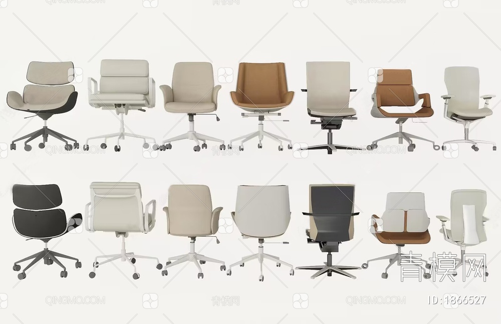 办公椅，电脑椅3D模型下载【ID:1866527】