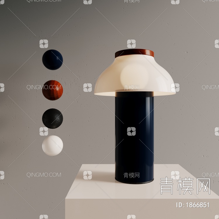 台灯，彩色，时尚，玻璃3D模型下载【ID:1866851】