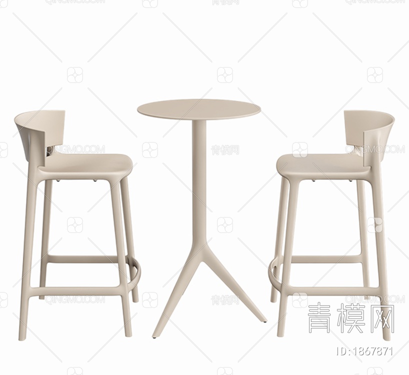 休闲桌椅 酒吧凳3D模型下载【ID:1867871】