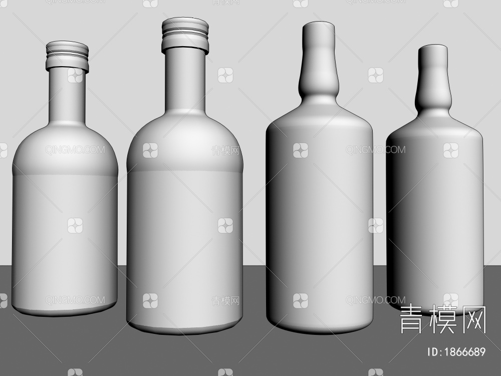 酒瓶3D模型下载【ID:1866689】
