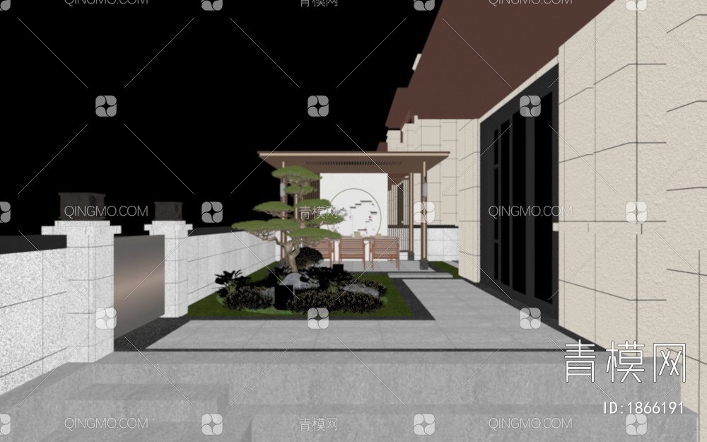 居家庭院3D模型下载【ID:1866191】