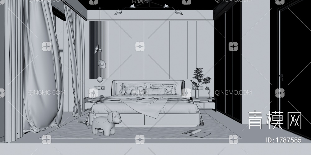 卧室，儿童房3D模型下载【ID:1787585】