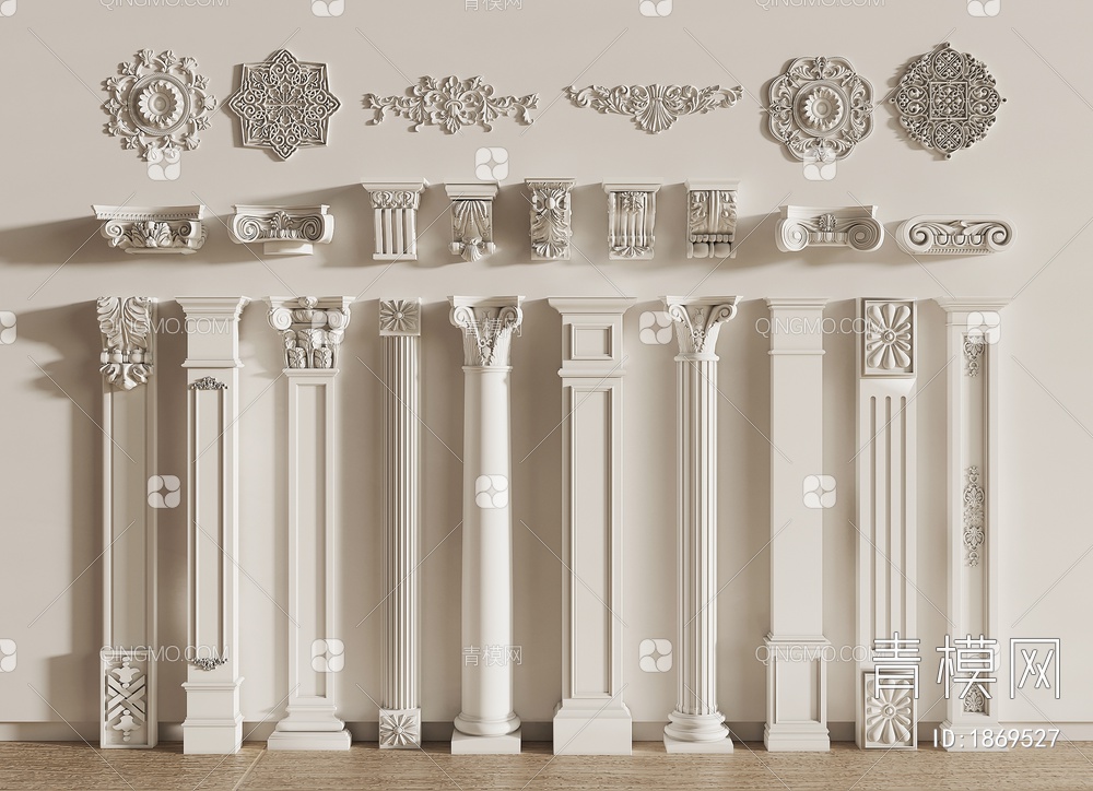罗马柱3D模型下载【ID:1869527】