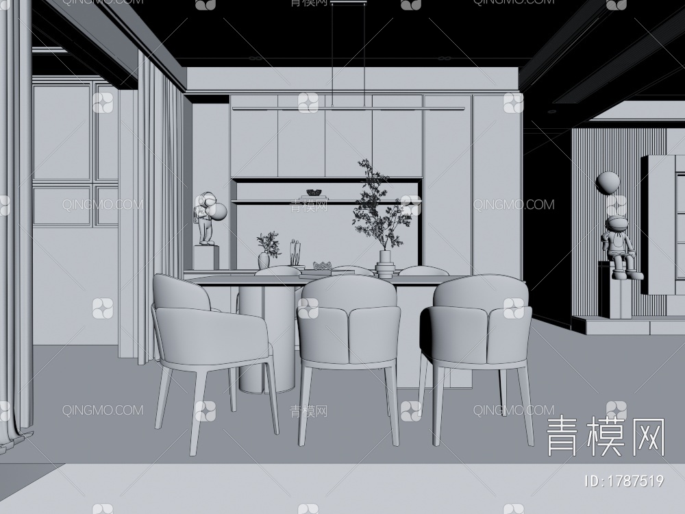 客餐厅3D模型下载【ID:1787519】