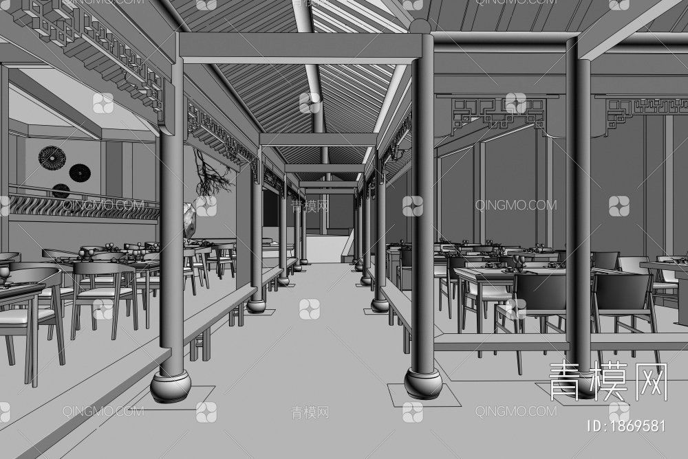 中餐厅3D模型下载【ID:1869581】