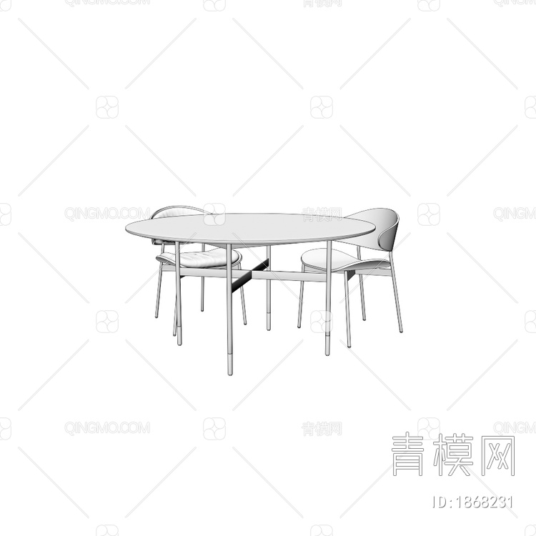 餐桌椅3D模型下载【ID:1868231】