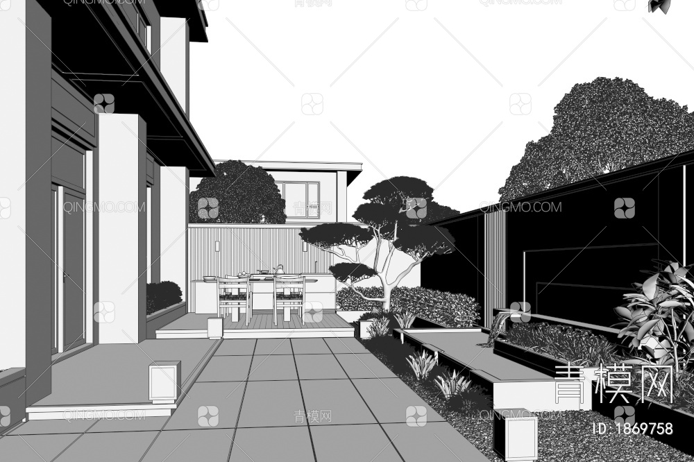庭院景观3D模型下载【ID:1869758】