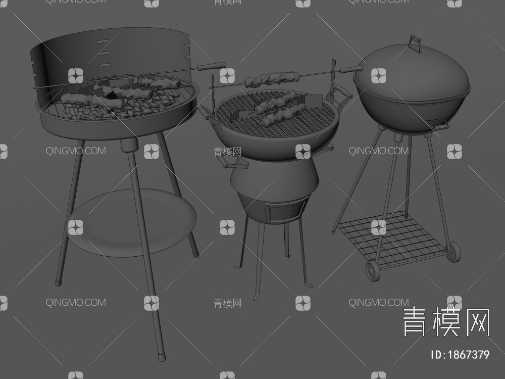 烧烤炉3D模型下载【ID:1867379】