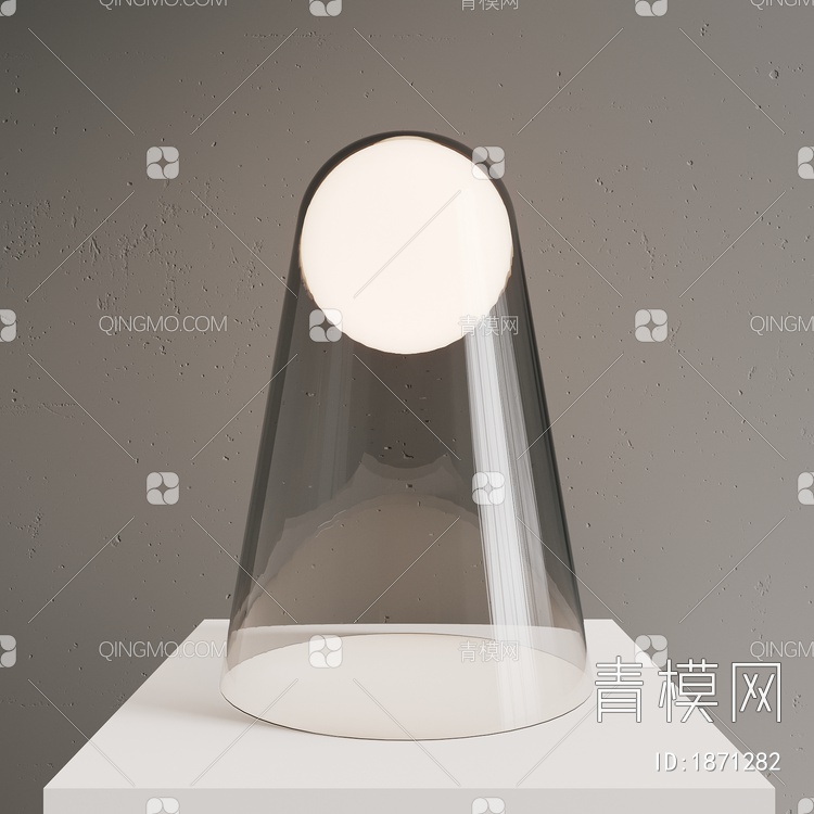 玻璃台灯3D模型下载【ID:1871282】