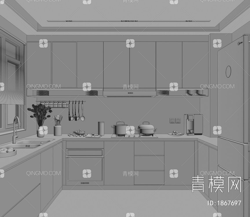 厨房3D模型下载【ID:1867697】