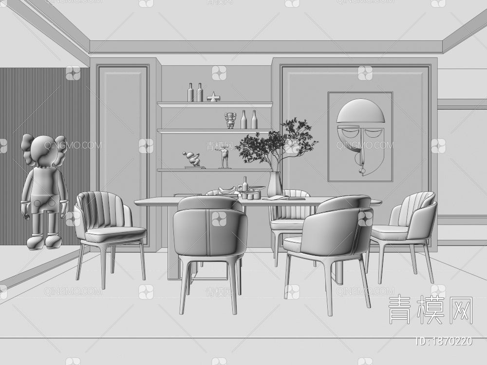 家居餐厅3D模型下载【ID:1870220】