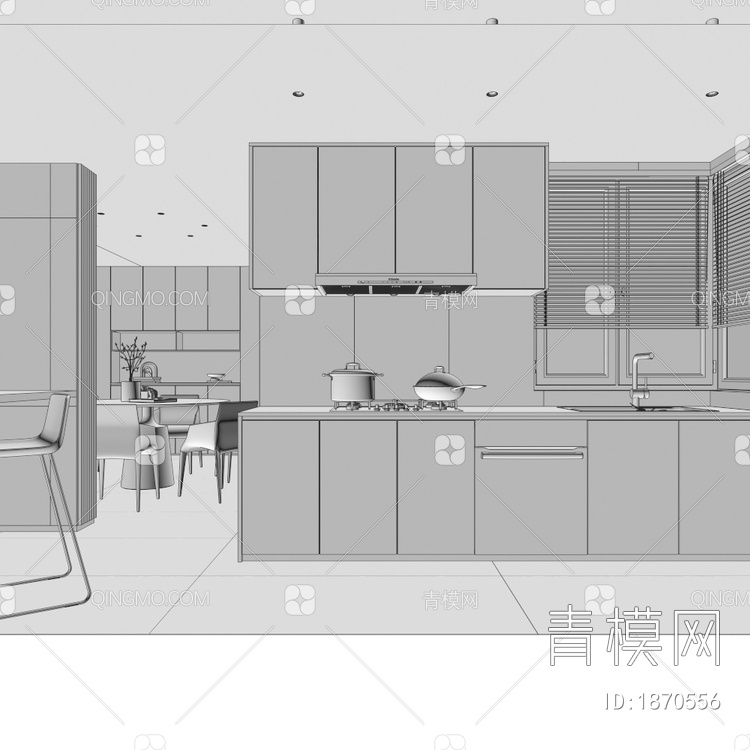 家居厨房3D模型下载【ID:1870556】