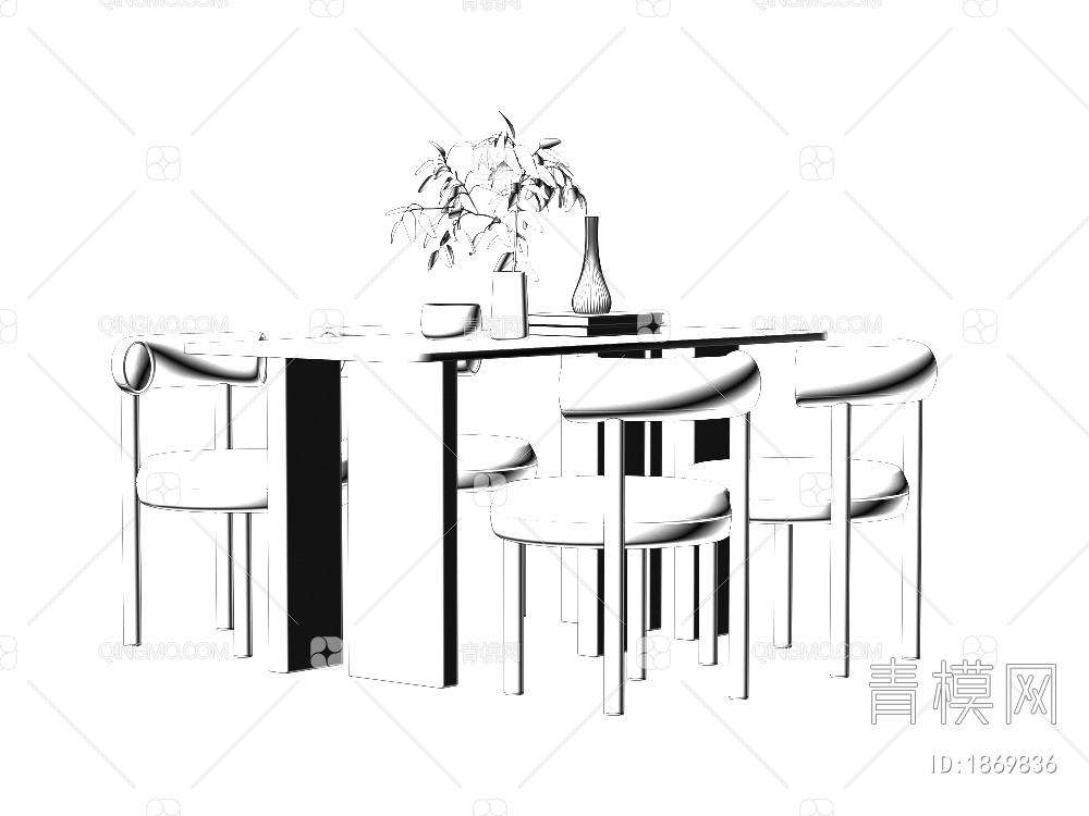 茶桌椅组合3D模型下载【ID:1869836】