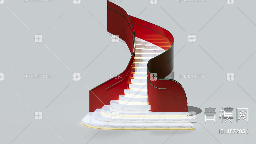 旋转楼梯3D模型下载【ID:1872056】
