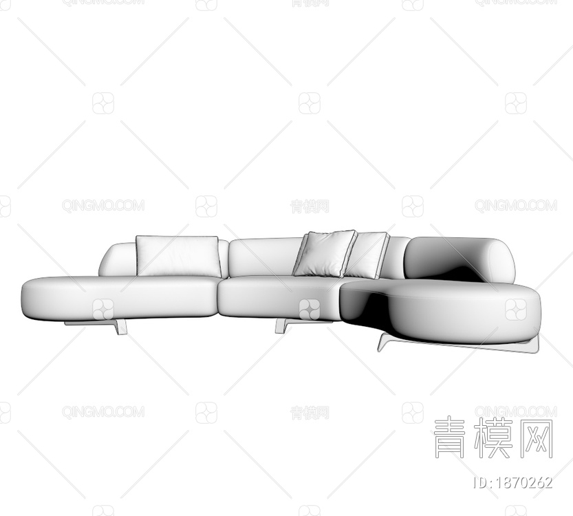多人沙发组合3D模型下载【ID:1870262】