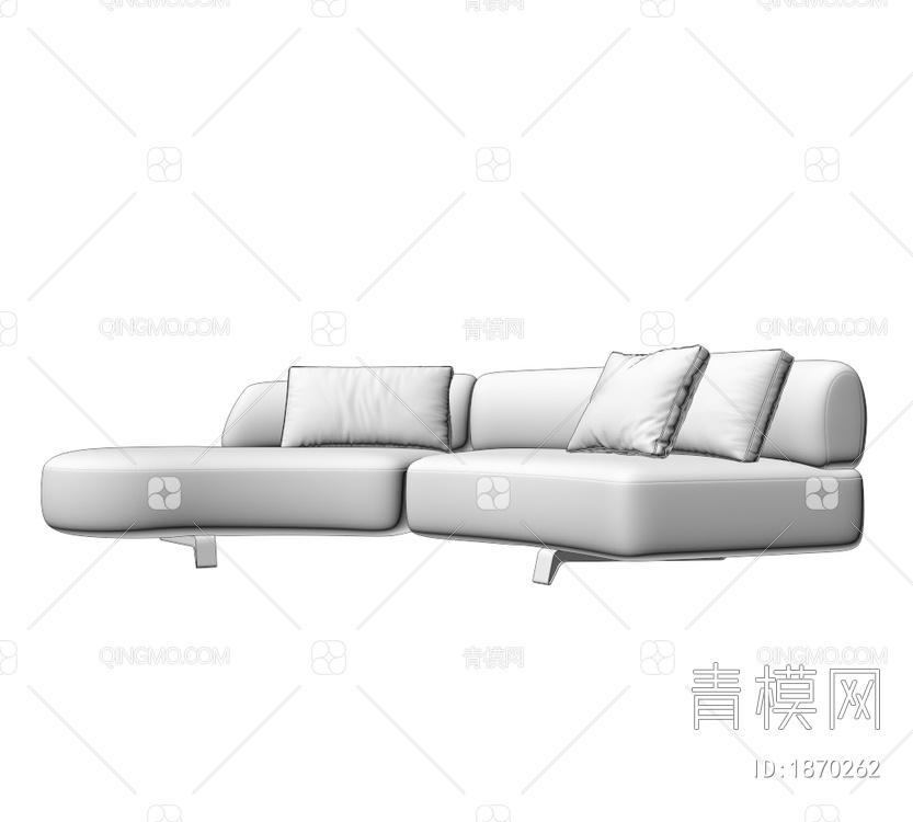 多人沙发组合3D模型下载【ID:1870262】