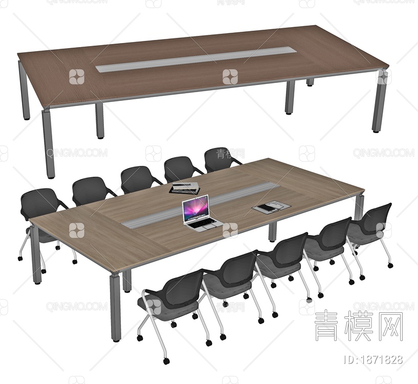 会议桌椅SU模型下载【ID:1871828】